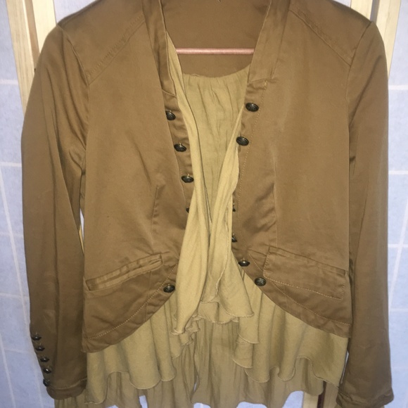Free People Olive/Mustard Blazer - Picture 5 of 6